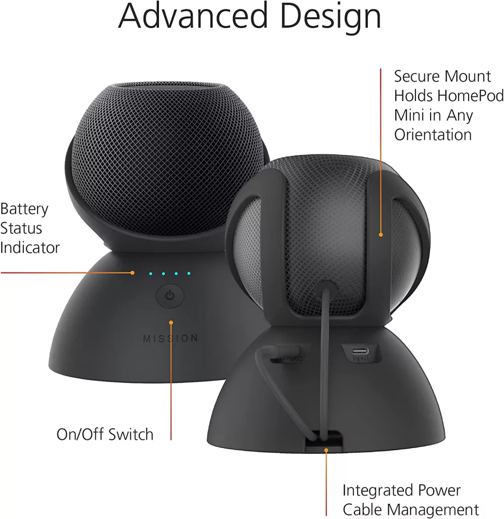 HomePod mini battery base features